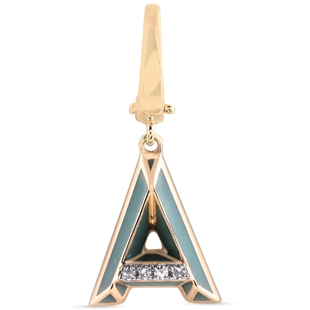 Ceramic Alphabet charm RDCH0031GG-A RDCH0031GG-A