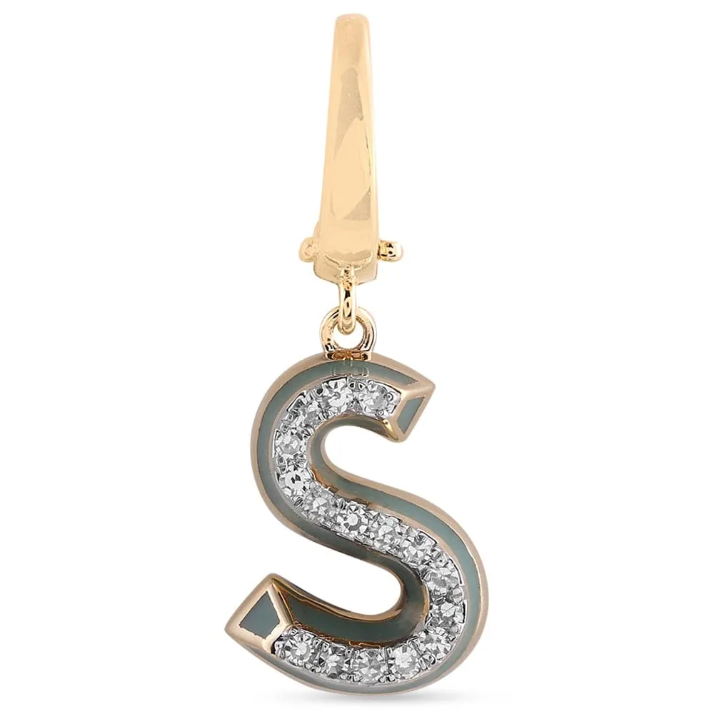 Ceramic Alphabet charm RDCH0031GG-S RDCH0031GG-S