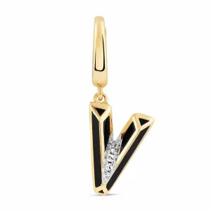 Ceramic Alphabet charm RDCH0031PB-V RDCH0031PB-V