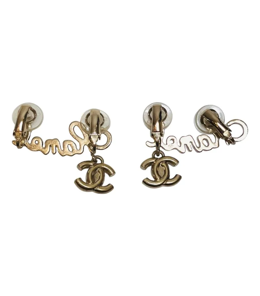 Chanel 'CC' Logo Climber Cuff Clip Earrings