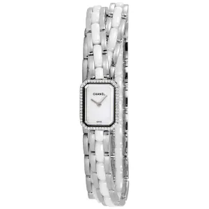 Chanel Premiere White Dial Ceramic and Steel Diamond Ladies Watch H3059