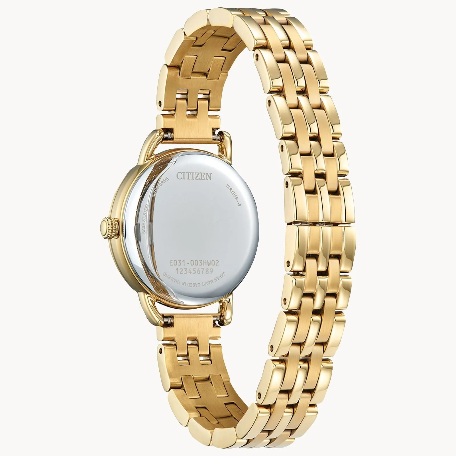 Citizen Eco-Drive Women's Classic Coin Edge Gold tone Watch