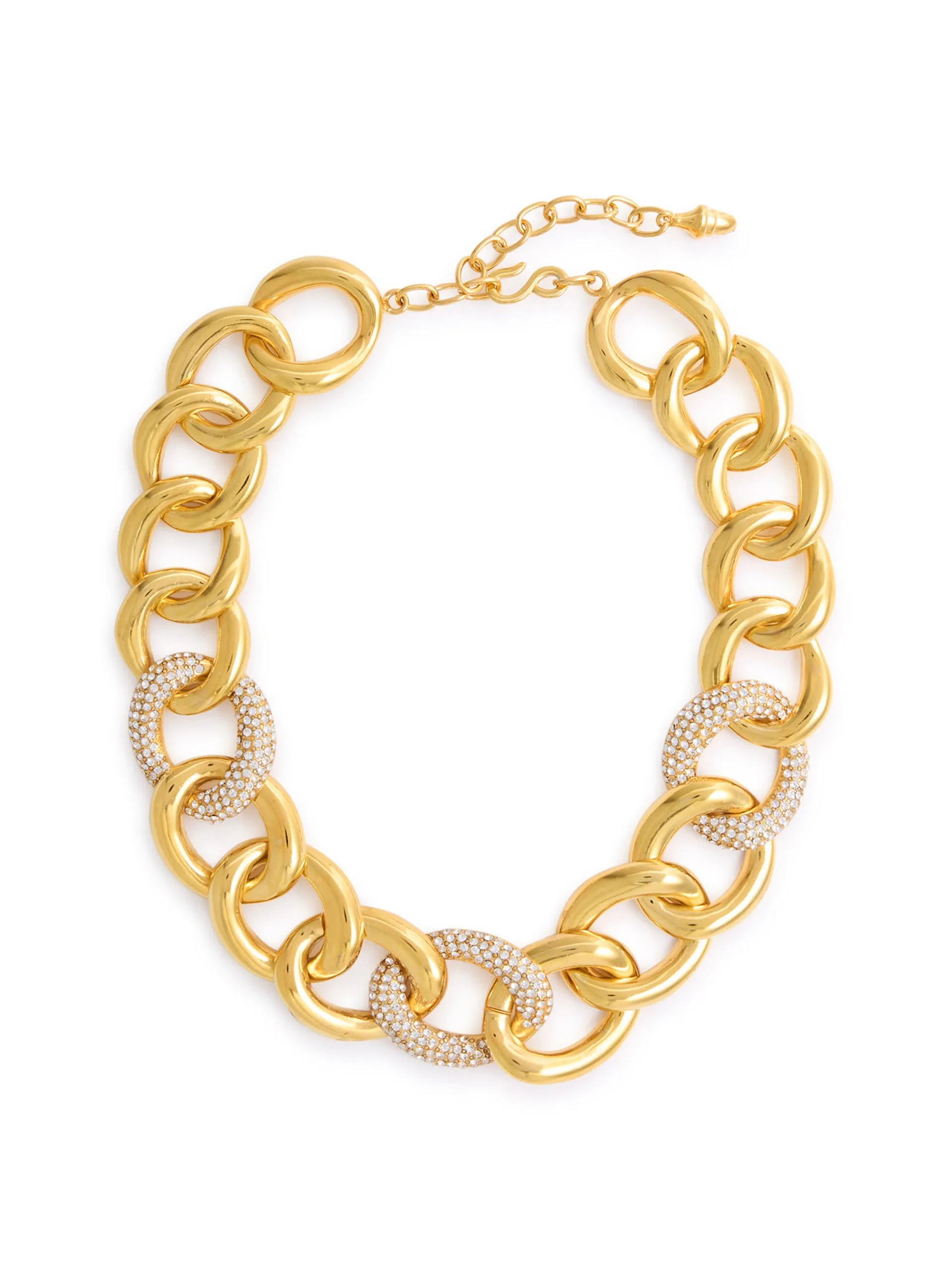 Crystal-embellished chain necklace