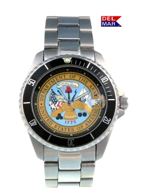 Del Mar Watches Men's Army Military Watch - Stainless Steel Bracelet #50448