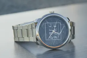 Drug Free Marble Stainless Steel Watch