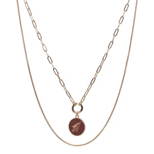 Emerson Street Enameled Arrowhead Charm Double Stranded Necklace