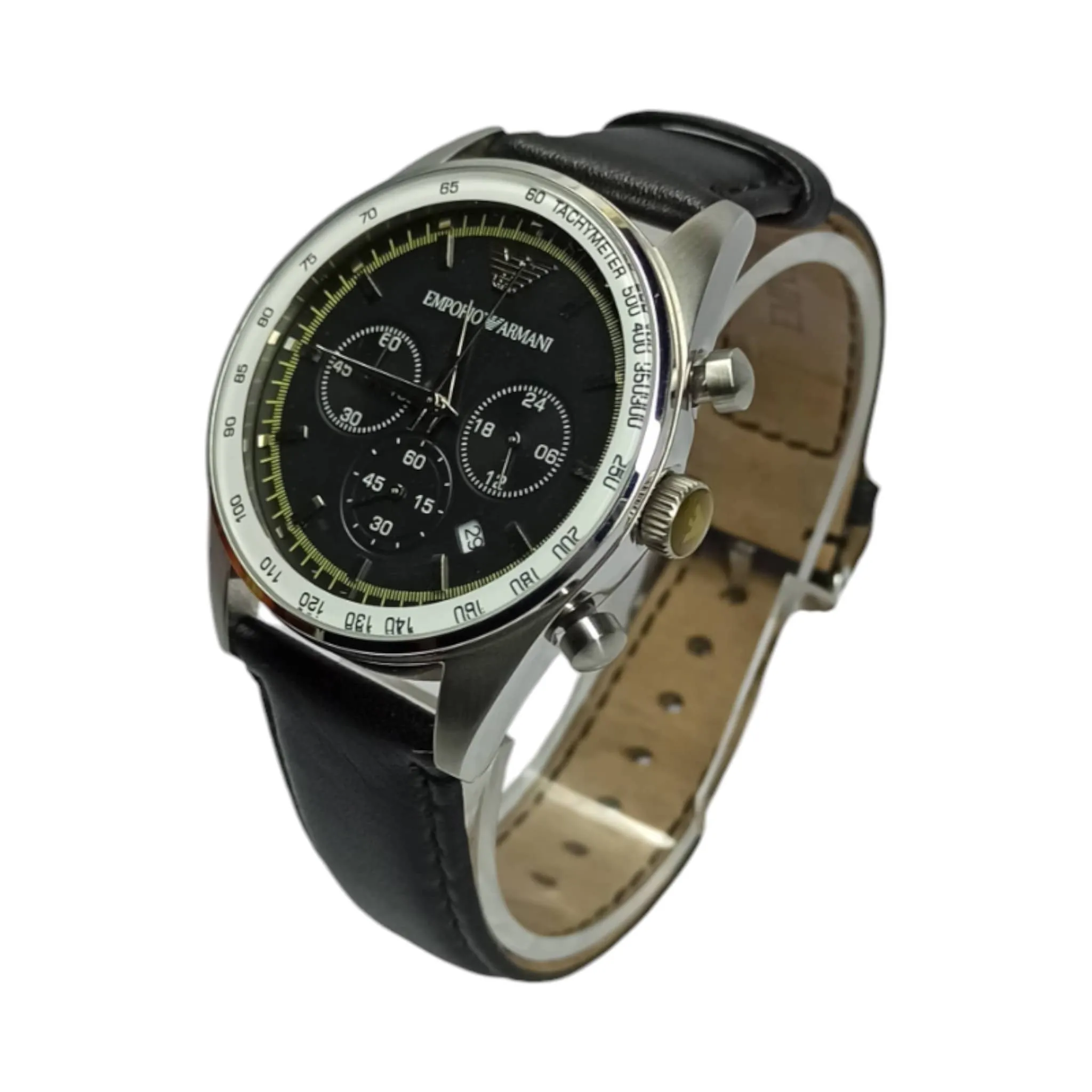 Emporio Armani – Master Quality – Chrono graph – Black/Green – Strap – Men’s Watch