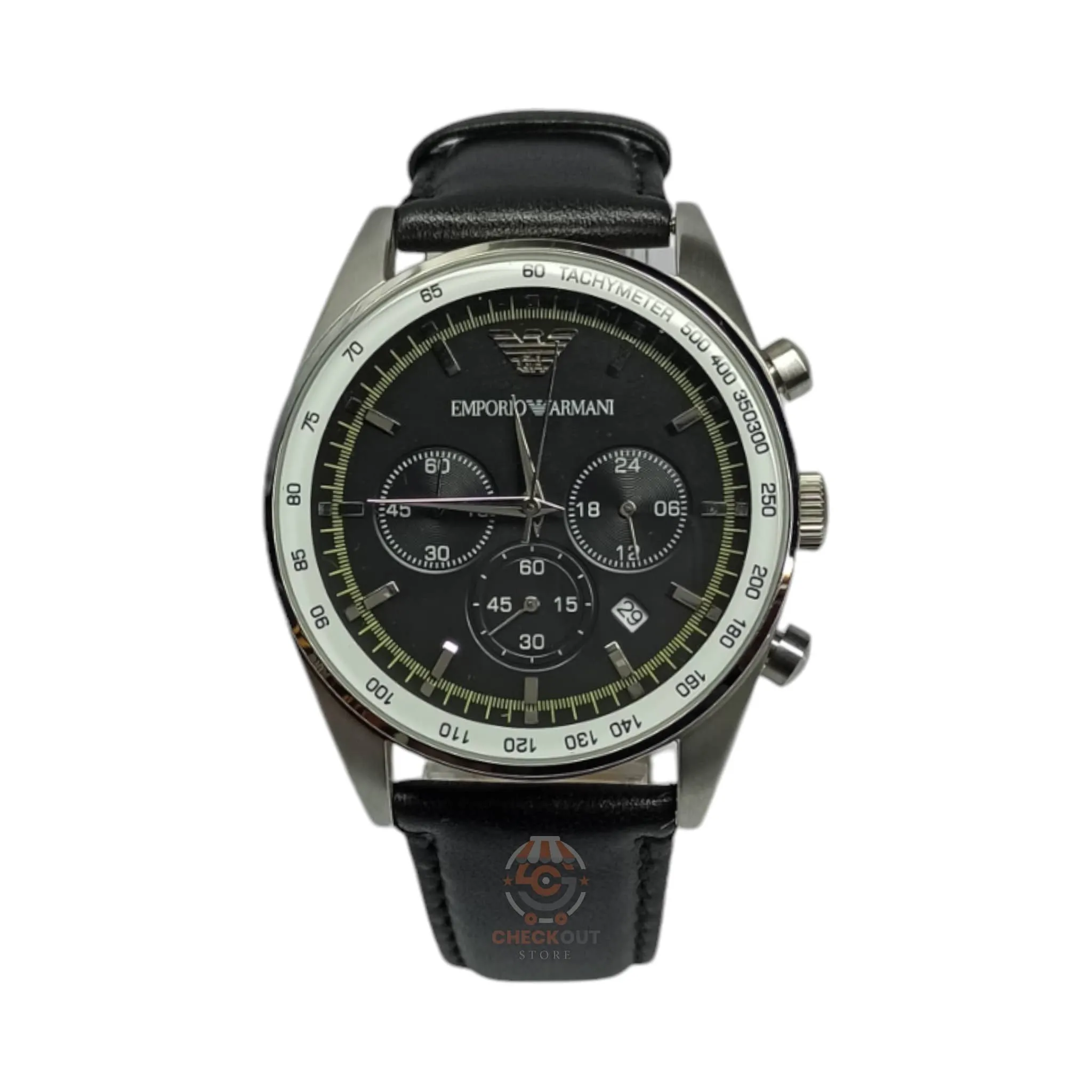 Emporio Armani – Master Quality – Chrono graph – Black/Green – Strap – Men’s Watch