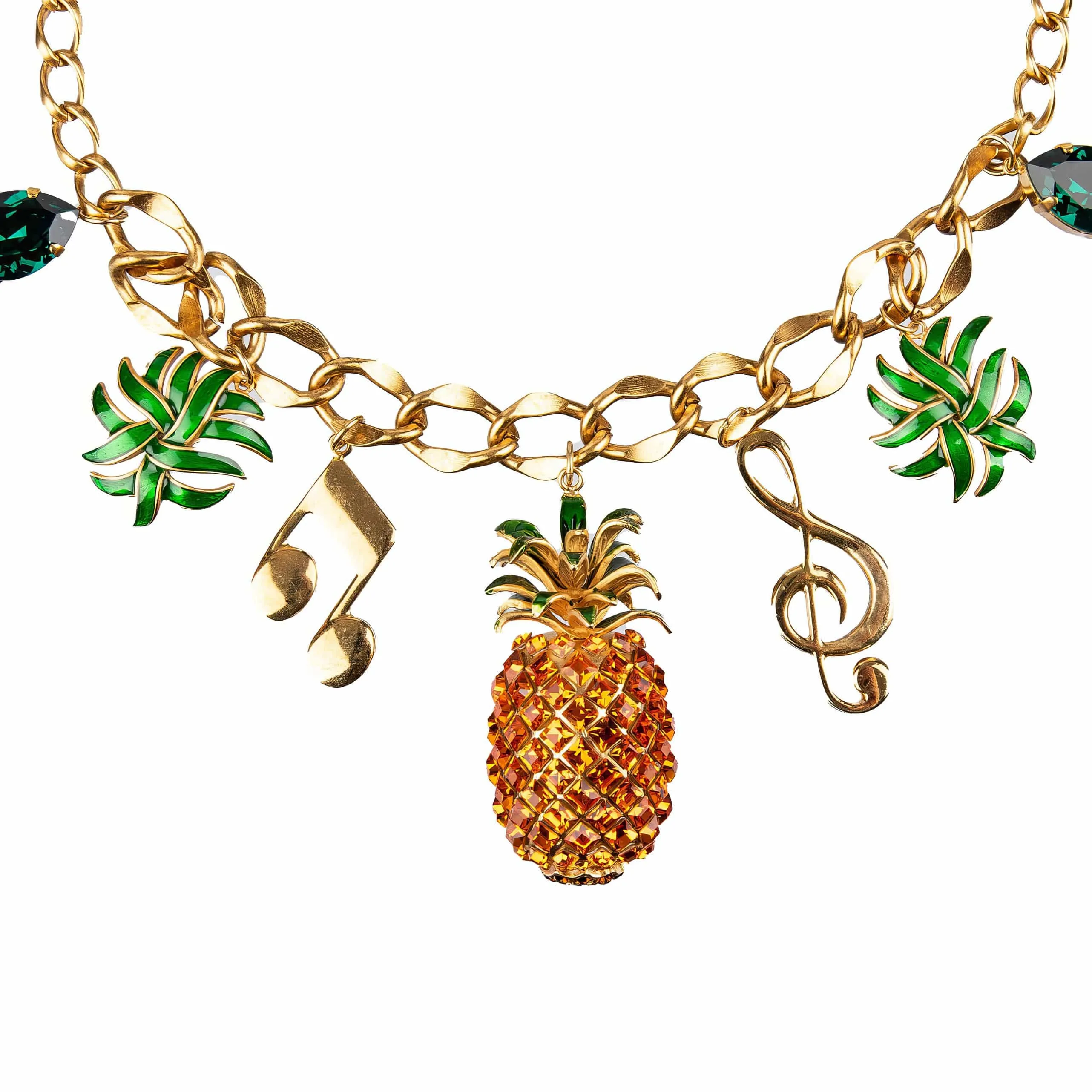 Filigree Crystal Pineapple Necklace