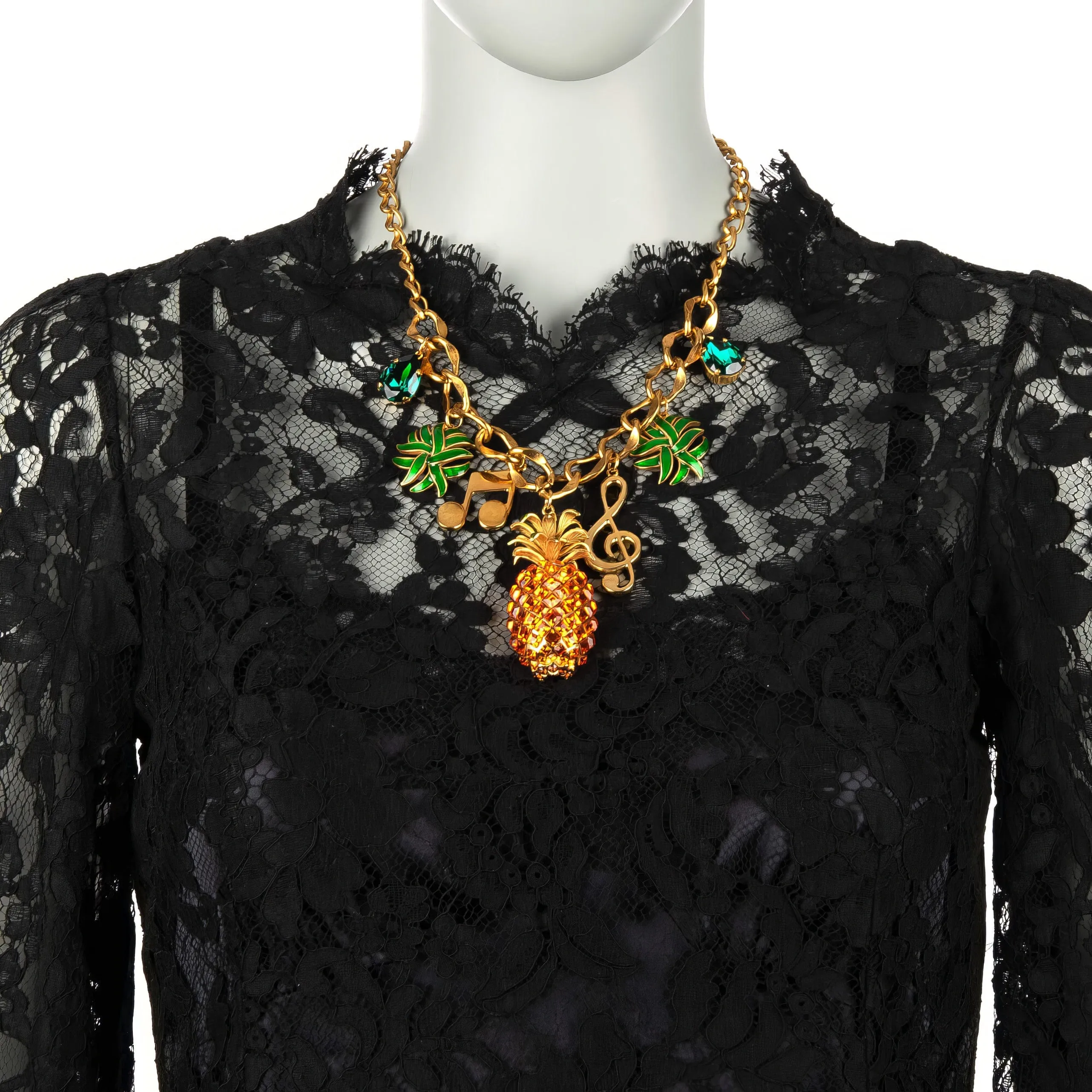 Filigree Crystal Pineapple Necklace