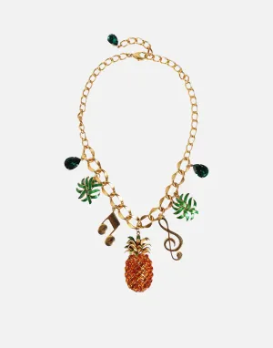 Filigree Crystal Pineapple Necklace