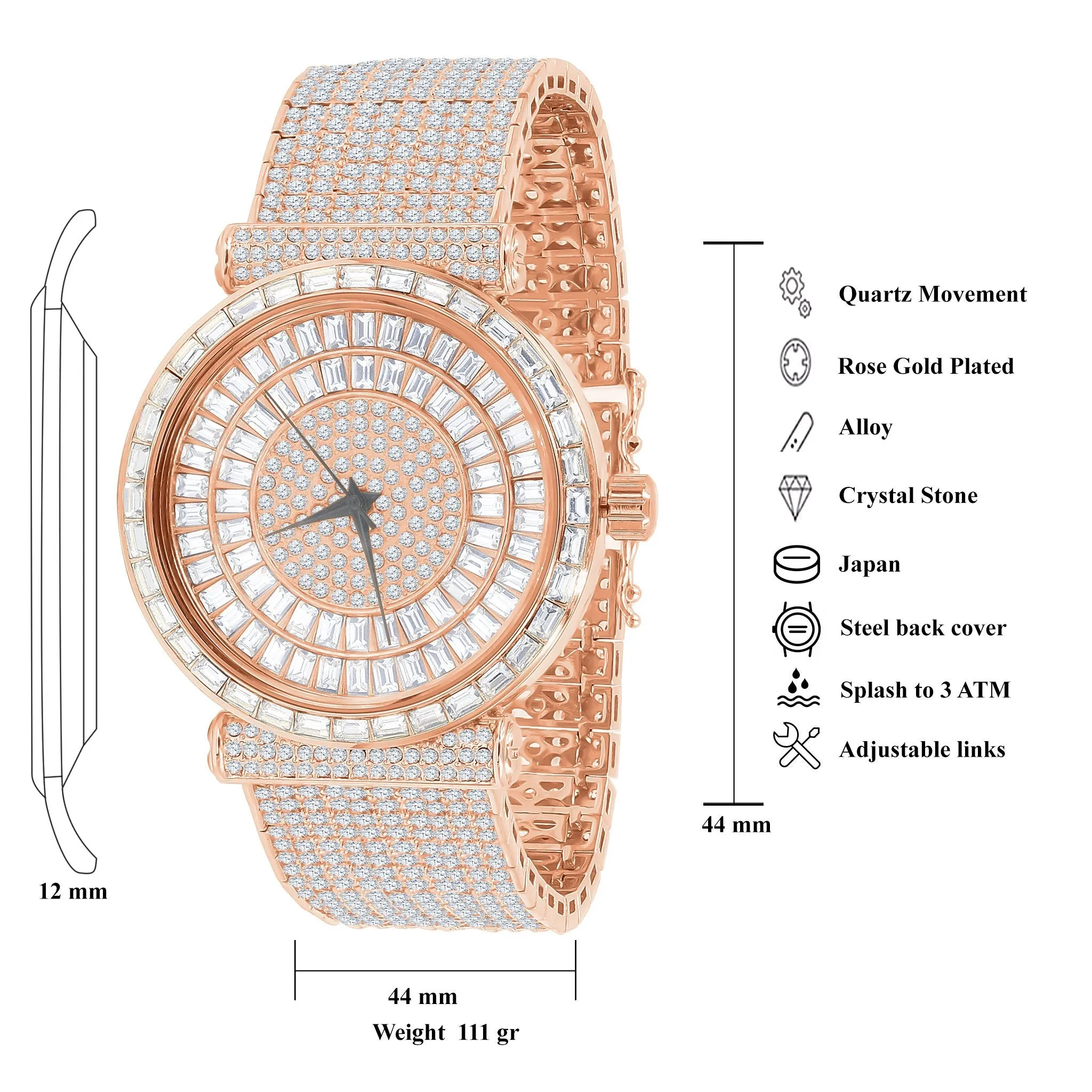 FOXY CZ ICED OUT WATCH | 5110345