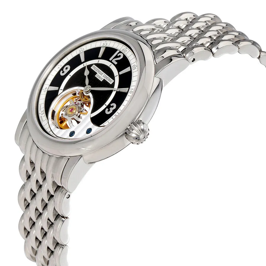 Frederique Constant Heart Beat Black and Silver Dial Men's Watch FC-930ABS4H6B