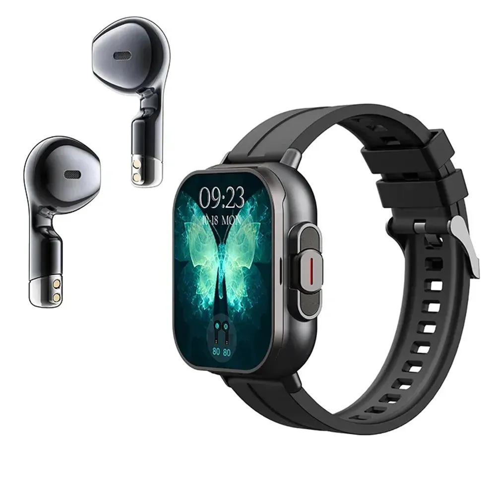 FusionTech TWS 2-in-1 Smartwatch with Wireless Bluetooth Earbuds - Ultimate Fitness and Connectivity