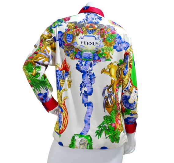 Gianni Versace Versus 1990's Print Blouse