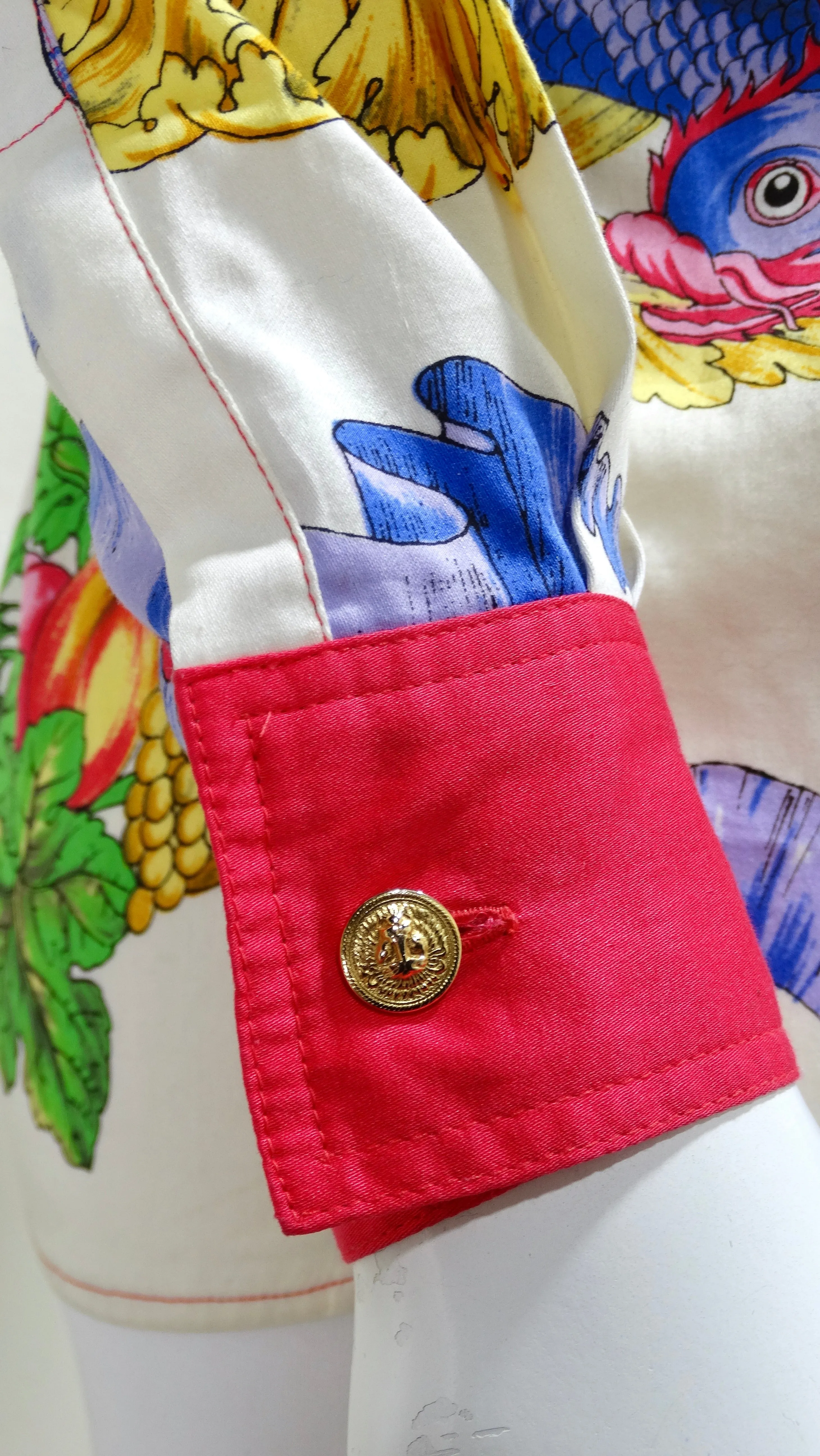 Gianni Versace Versus 1990's Print Blouse