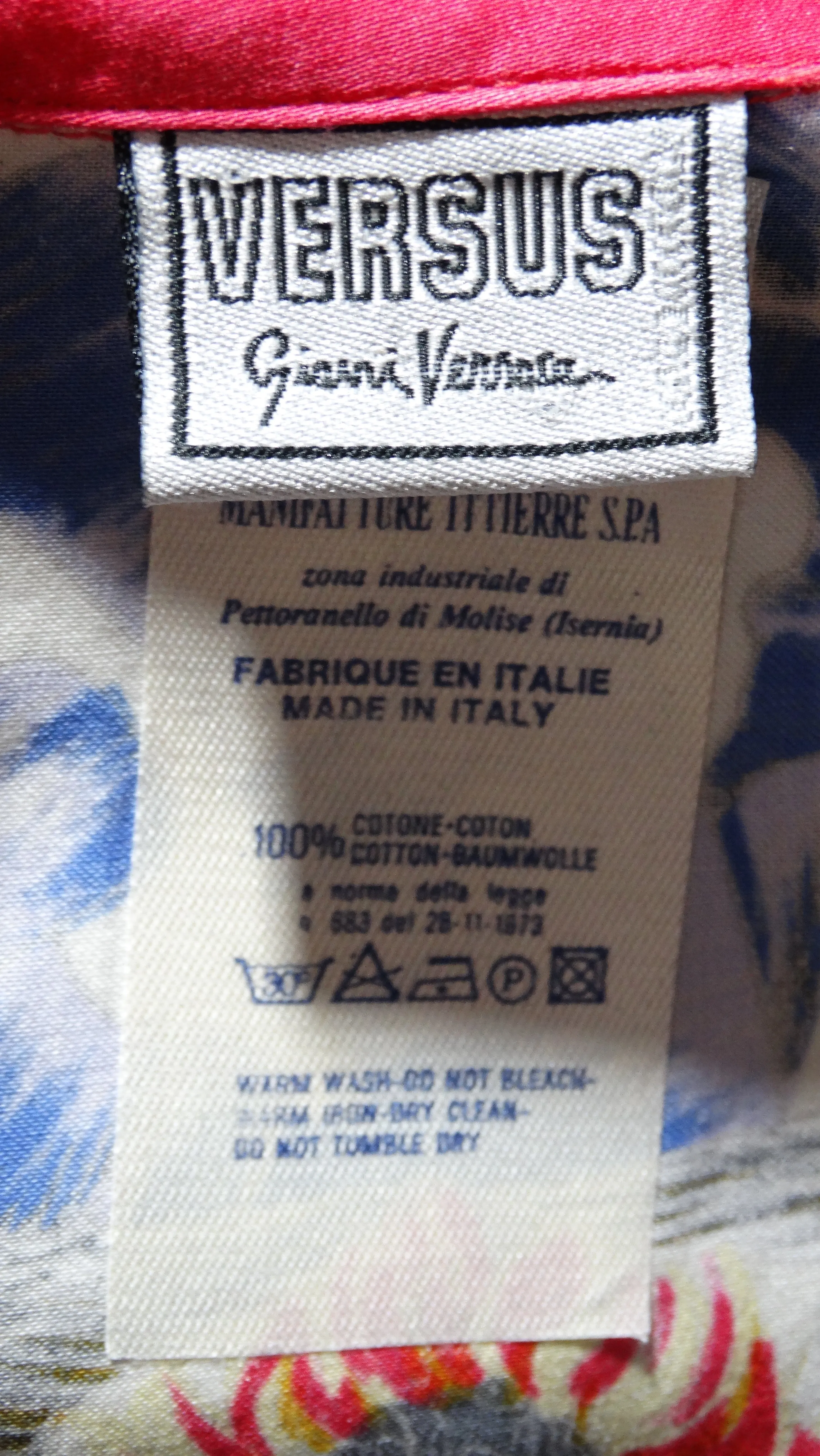 Gianni Versace Versus 1990's Print Blouse