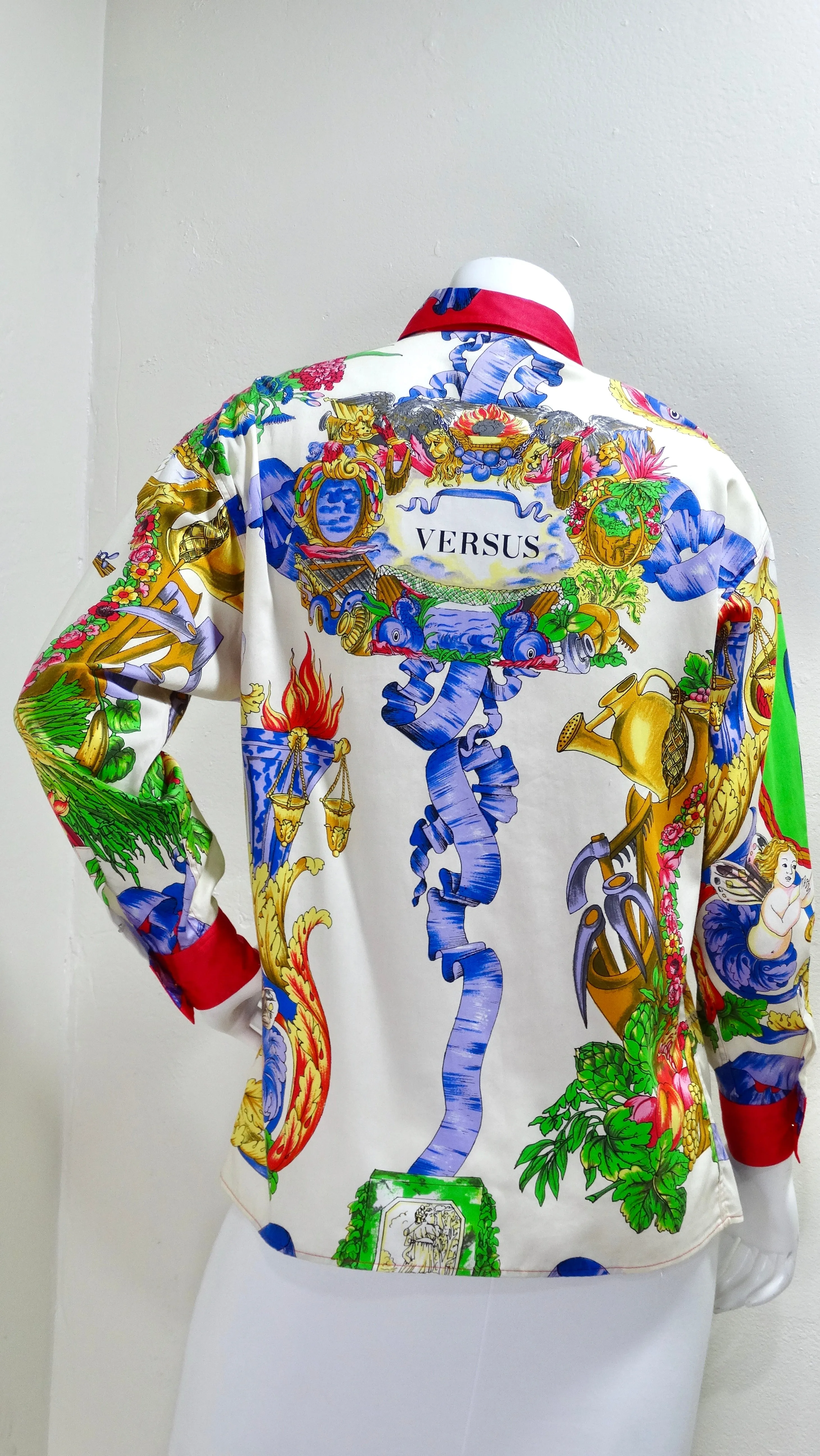 Gianni Versace Versus 1990's Print Blouse