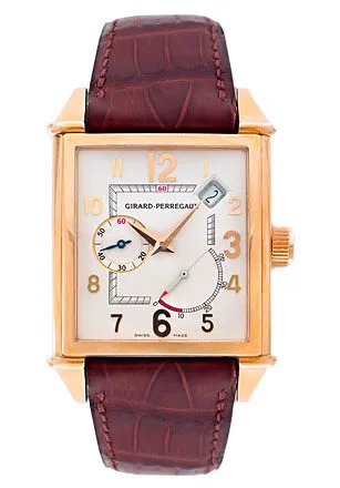 Girard Perregaux Vintage 1945 18kt Rose Gold Brown Leather Men's Watch 25850-0-52-1051