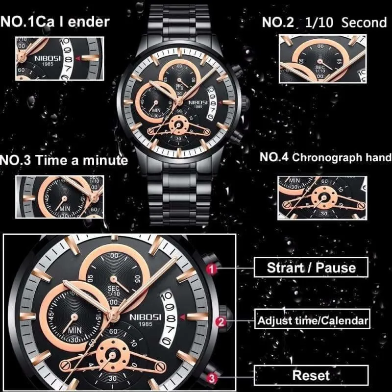 Gold And Black Luxury Sports Watches