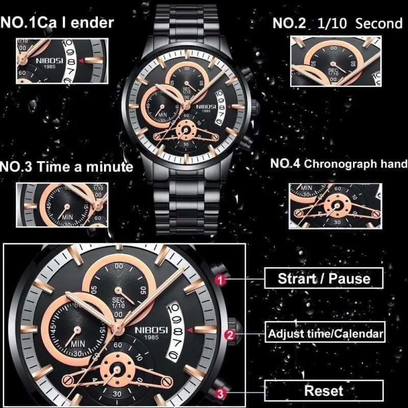 Gold And Black Luxury Sports Watches