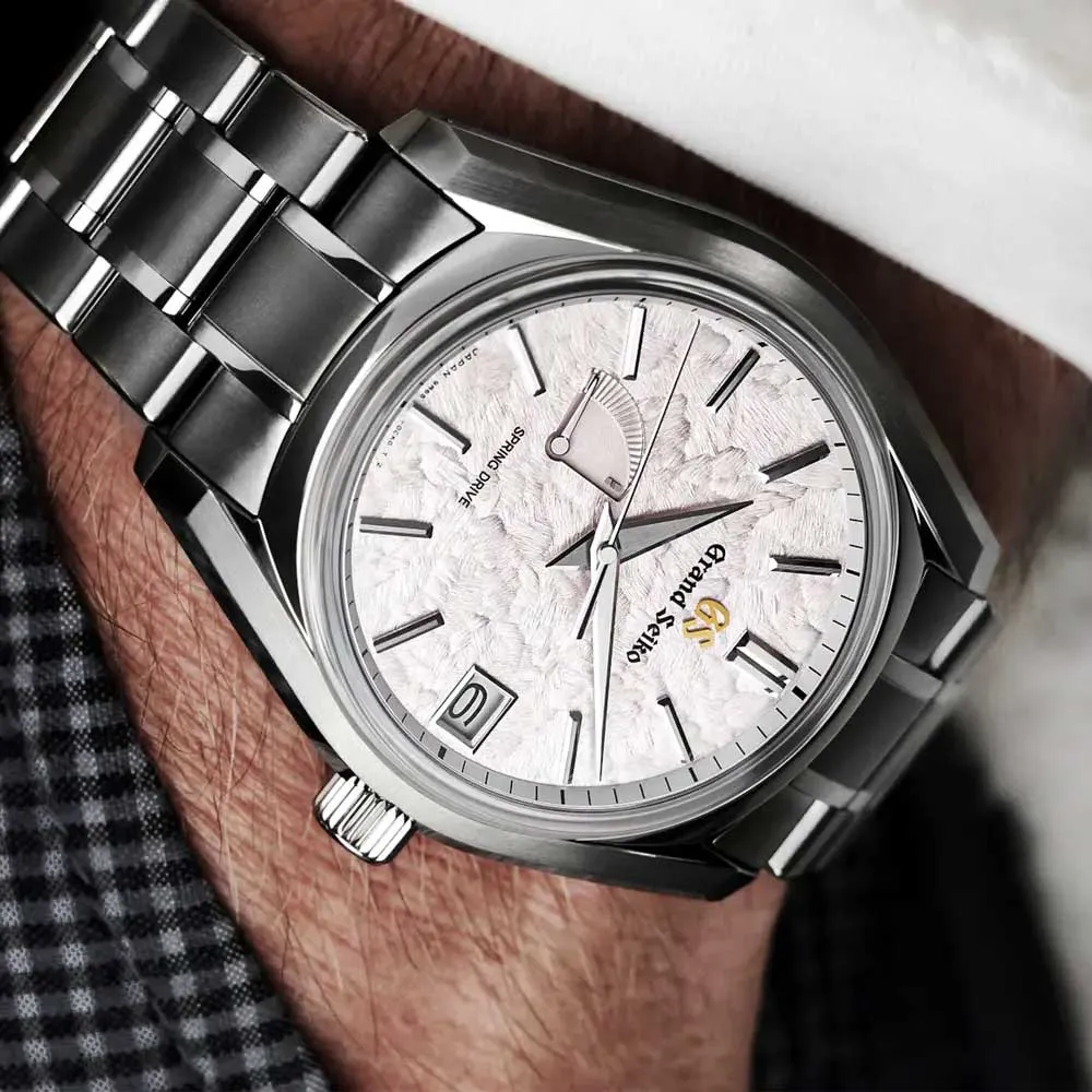 Grand Seiko Heritage Collection The Shunbun Spring Cherry Blossom Spring Drive 40mm Pink Dial Titanium Gents Watch SBGA413G