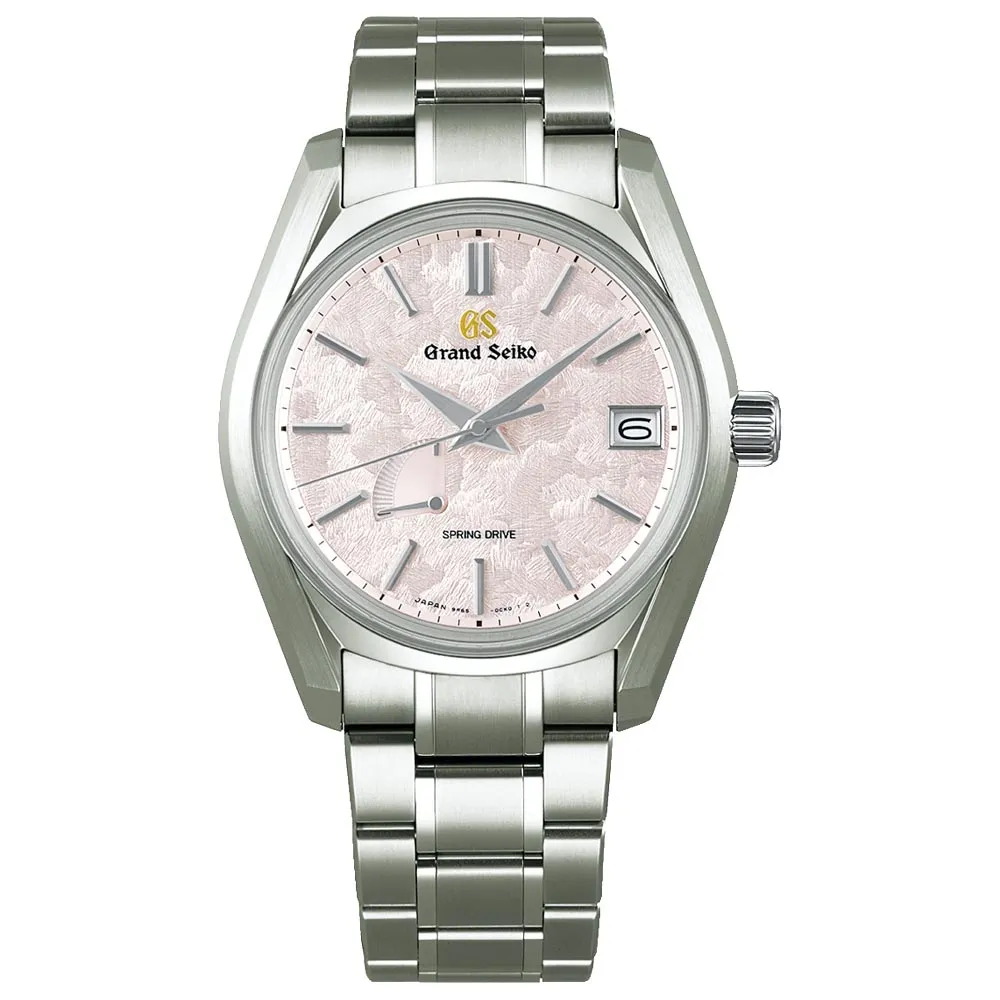 Grand Seiko Heritage Collection The Shunbun Spring Cherry Blossom Spring Drive 40mm Pink Dial Titanium Gents Watch SBGA413G