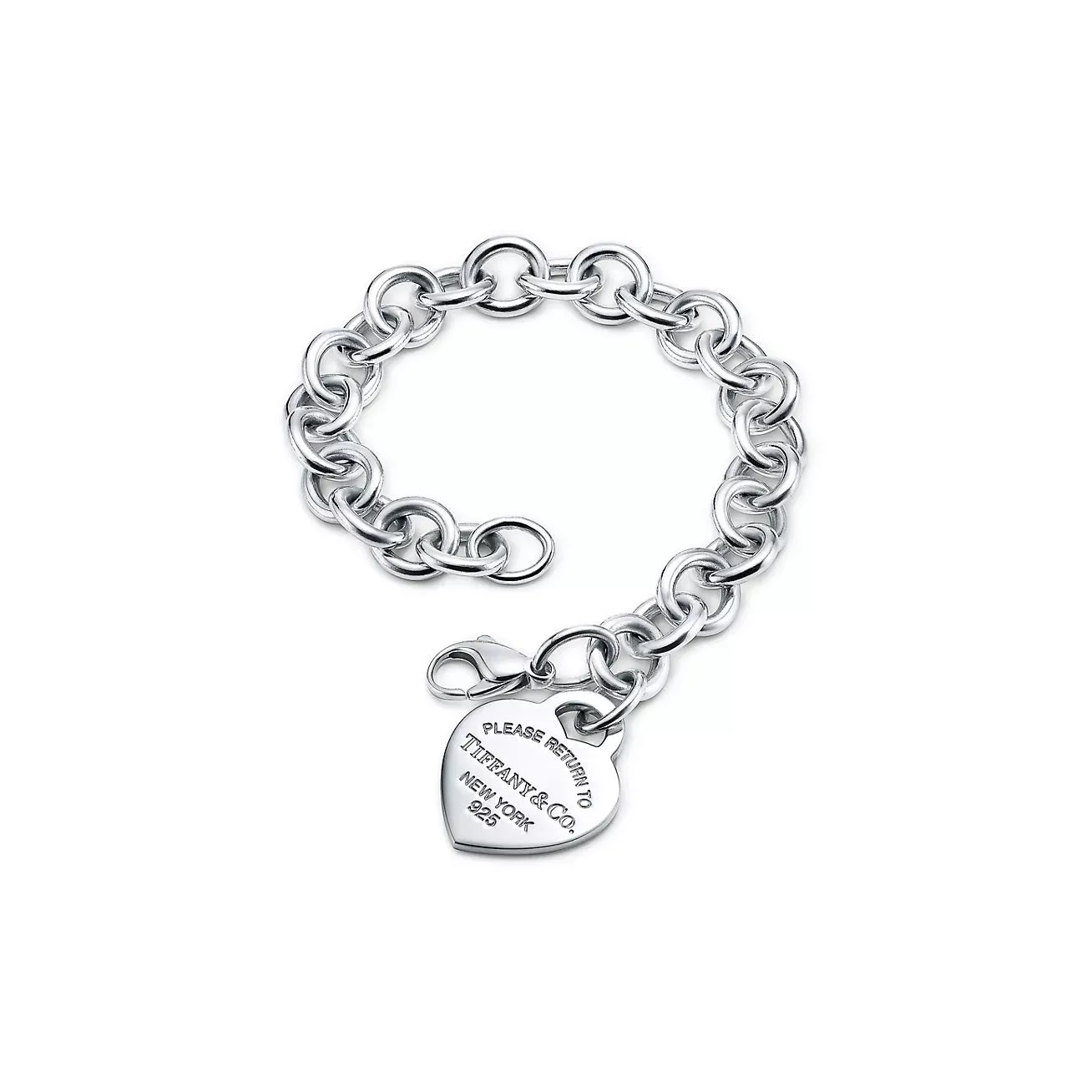 Heart Tag Charm Bracelet