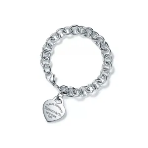 Heart Tag Charm Bracelet
