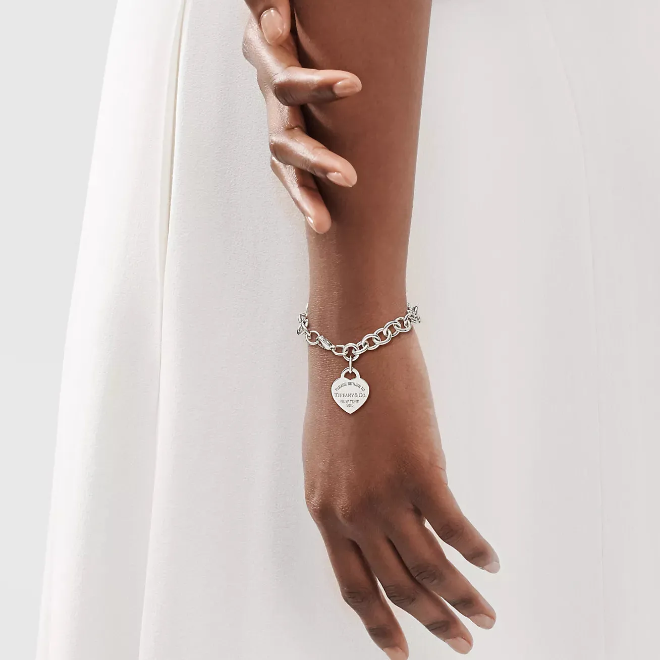 Heart Tag Charm Bracelet
