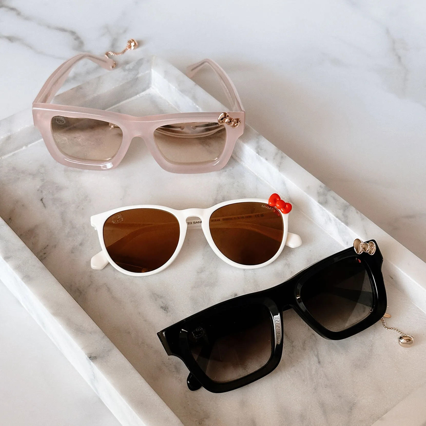 Hello Kitty x MVMT Ingram Sunglasses (Glossy White)