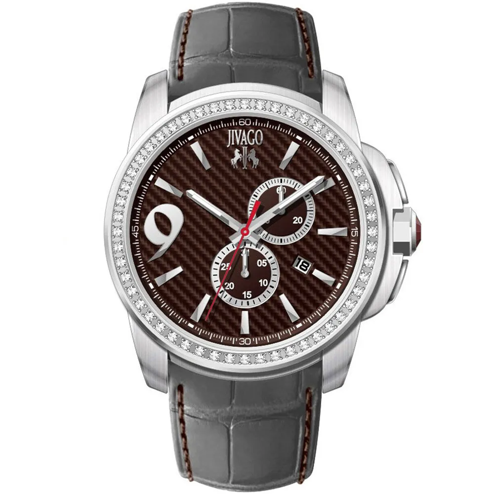 Jivago Men's Gliese Maroon Dial Watch - JV1536