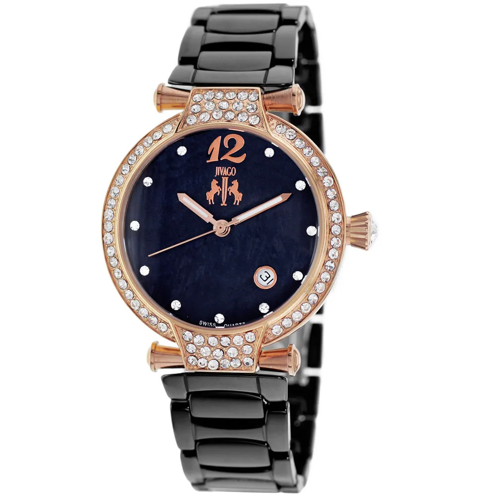 Jivago Women's Bijoux Black MOP Dial Watch - JV2215
