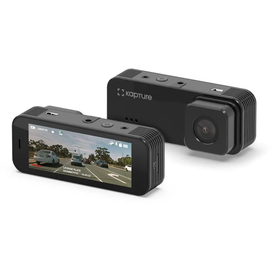 Kapture Compact FHD Front & HD Rear Dash Camera with 3.2" Screen