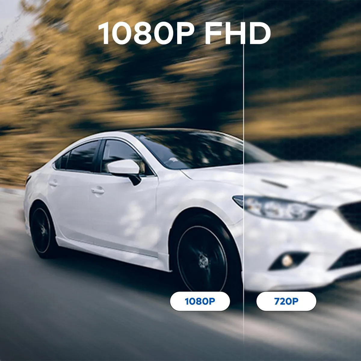 Kapture Compact FHD Front & HD Rear Dash Camera with 3.2" Screen