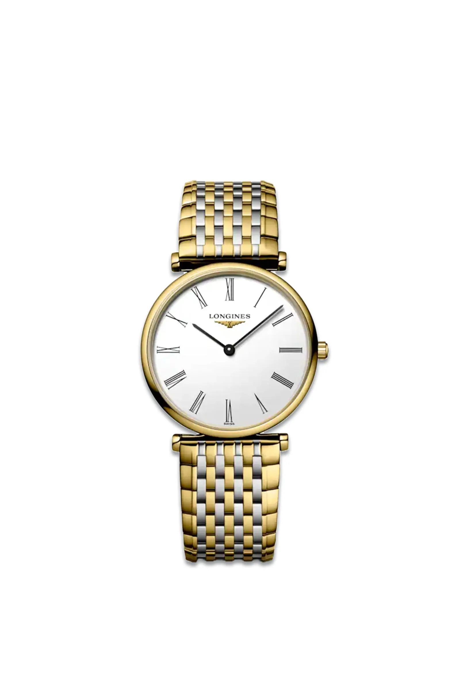La Grande Classique With White Dial & Stainless Steel & Yellow PVD Strap
