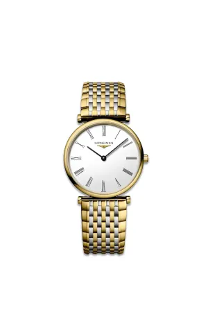La Grande Classique With White Dial & Stainless Steel & Yellow PVD Strap