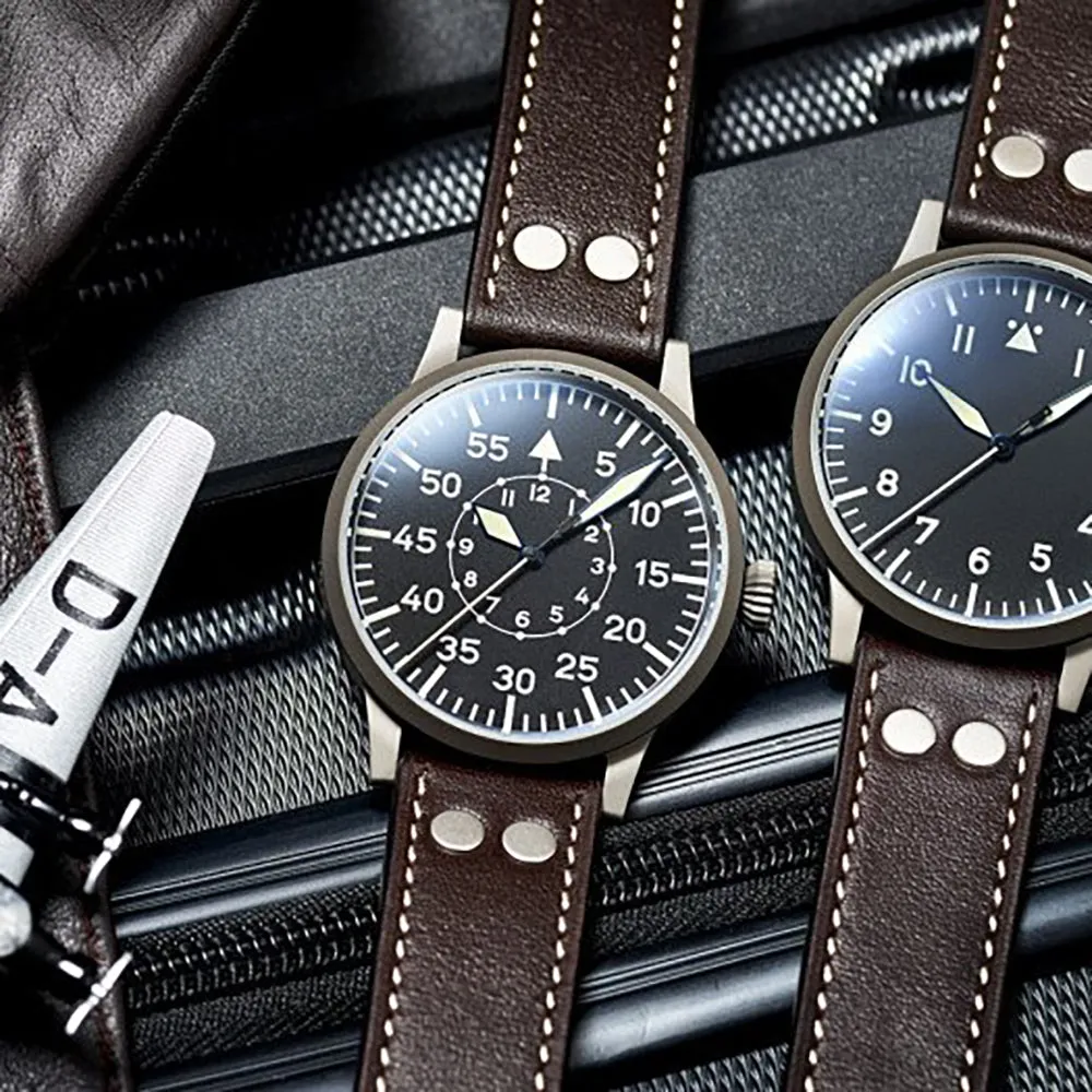 LACO PILOT WATCH ORIGINAL MEMMINGEN 42 MM HANDWINDING