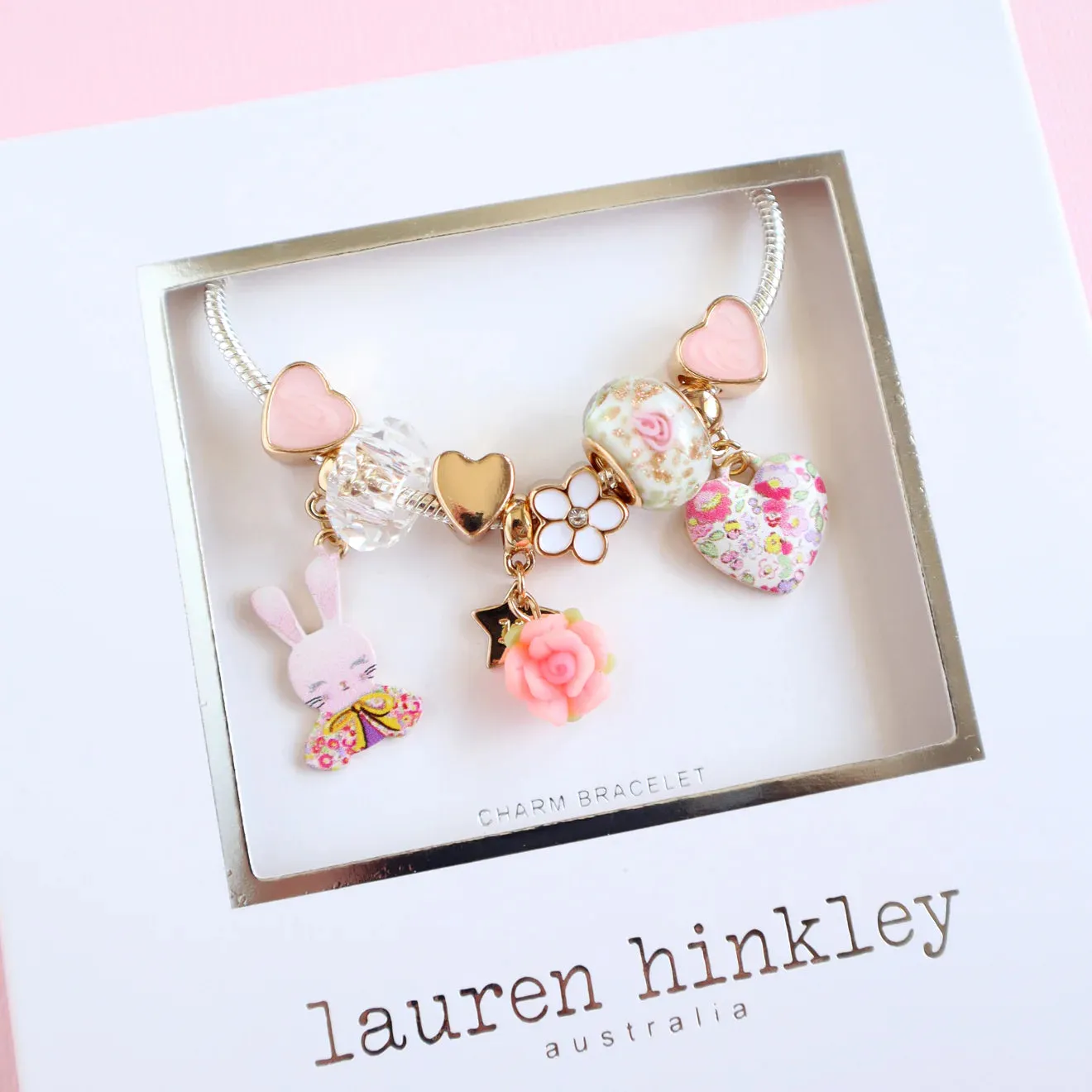 LAUREN HINKLEY PETITE FLEUR BUNBUN CHARM BRACELET