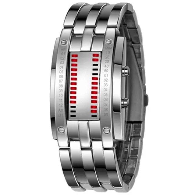 LED Date Bracelet Watch Binary Wristwatch Sport Watches