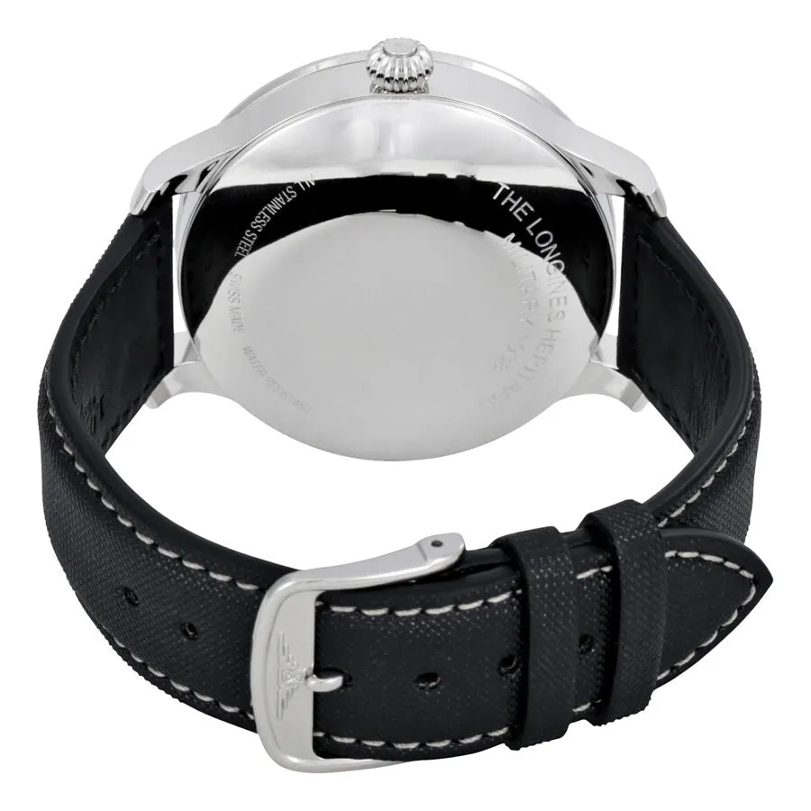 Longines Heritage Military 1938 Black Dial Black Leather Band Stainless Steel Case Automatic Men's Watch L27894530