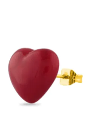 Love red glass stud earring