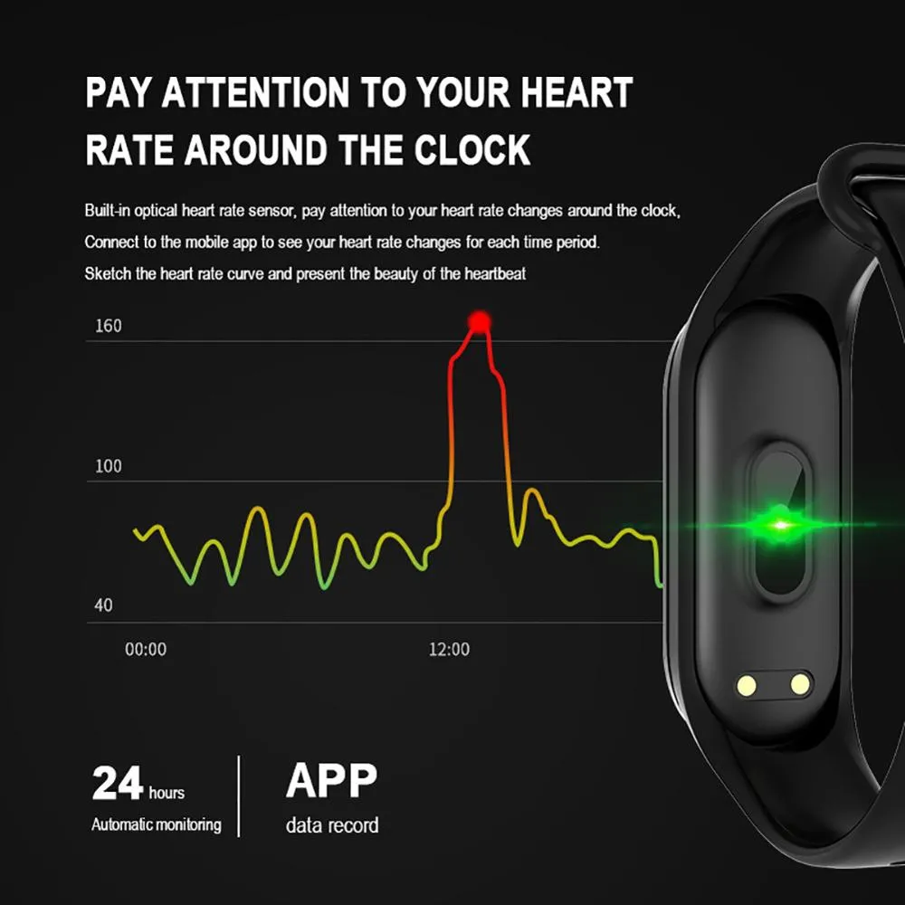 M4 Smart Fitness Watch with *** 1 x FREE DESIGNER STRAP ***
