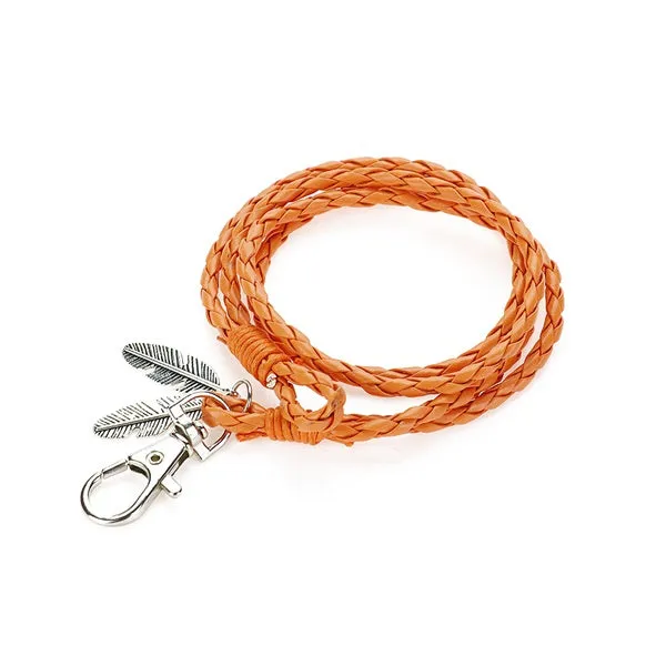Mdiger Fashion Jewelry PU Leather Bracelets Charm Gift Bangles Multilayer Feather Bracelet Accessories Wedding Men Jewelry