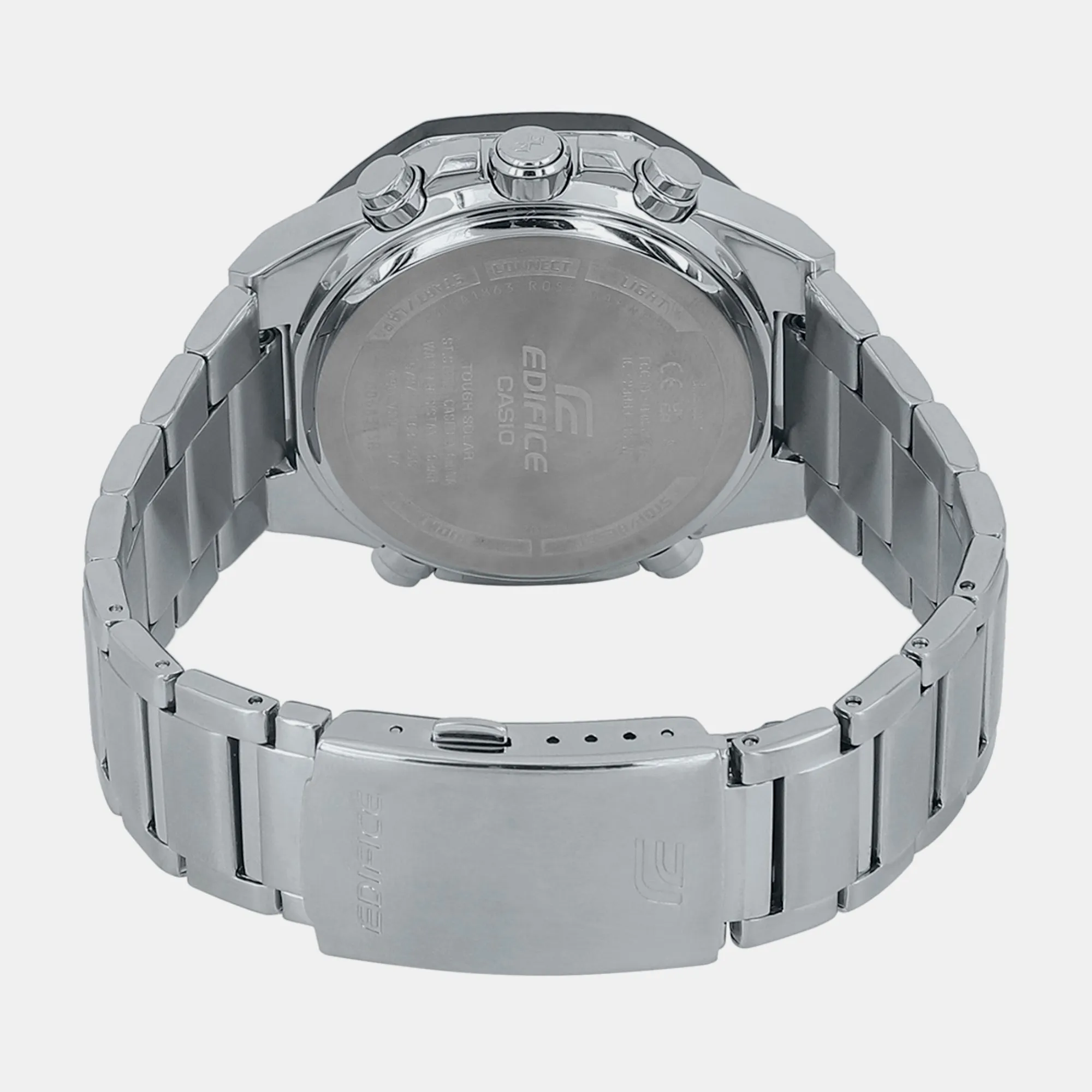 Men's Black Analog-Digital Stainless Steel Watch EX554