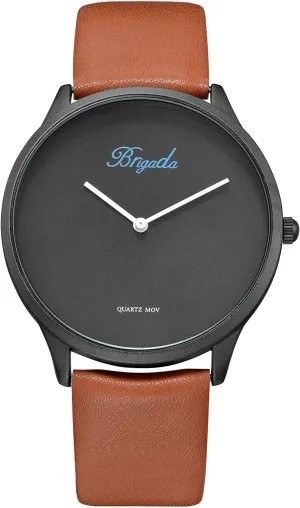 Mens Watches Minimalist Black Business Casual Waterproof Quartz Watches for Men Swiss Brand