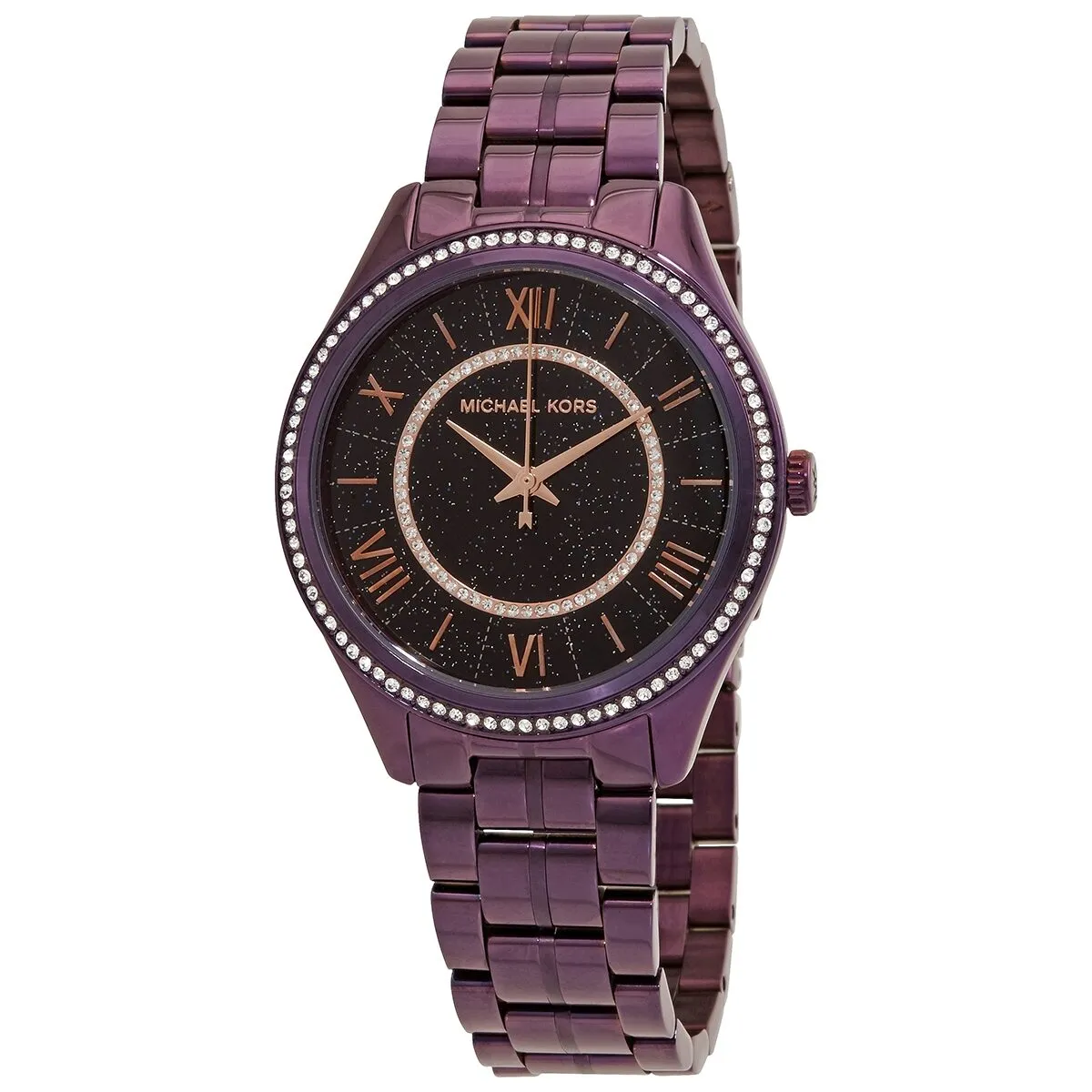 Michael Kors Lauryn Quartz Crystal Black Dial Ladies Watch MK3724