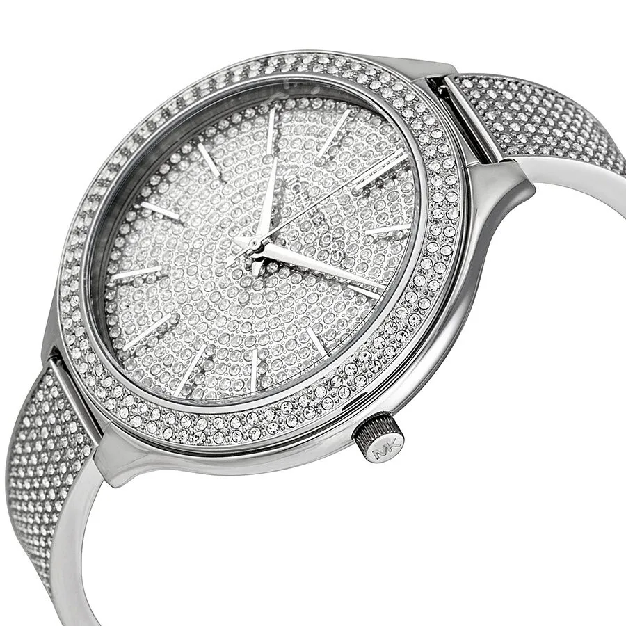 Michael Kors Runway Crystal Pave Dial Stainless Steel Ladies Watch MK3250