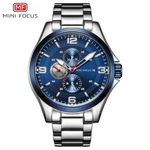 Mini Focus Men's Quartz  Casual Weekday Date Stainless Steel Strap  Watch