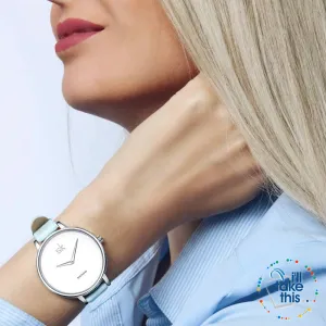 Minimalist Women's Round Wrist Watch in Gold or Silver